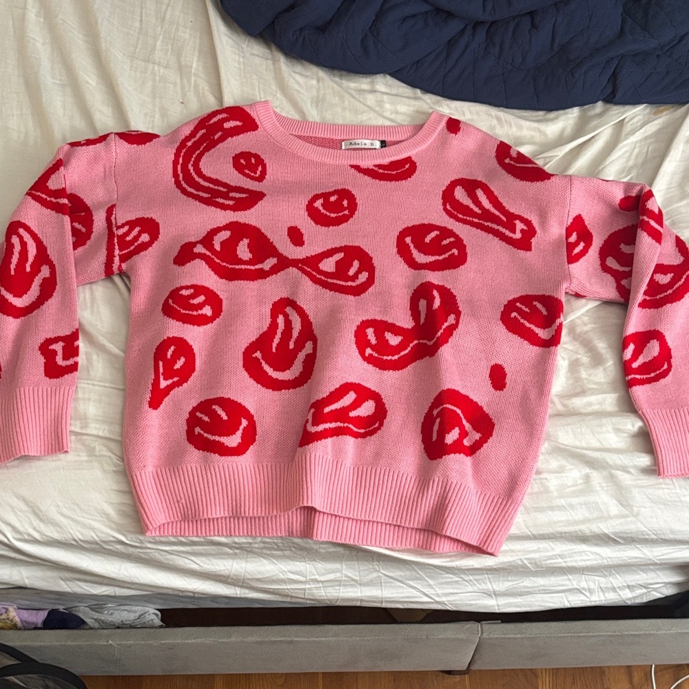 Vibrant Pink and Red Women's Sweater
